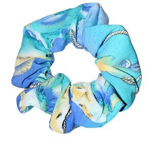 Vintage Seabreeze Boutique Scrunchie – Handmade Hair Tie, Ocean-Inspired